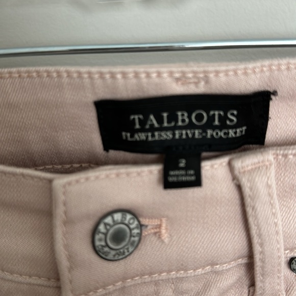 Talbots Flawless Five Pocket Jeans Size 2 Skinny Button Cuff Hem Ankle Crop - Picture 4 of 5